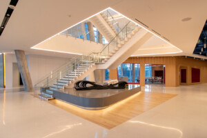 American Airlines interior stairwell