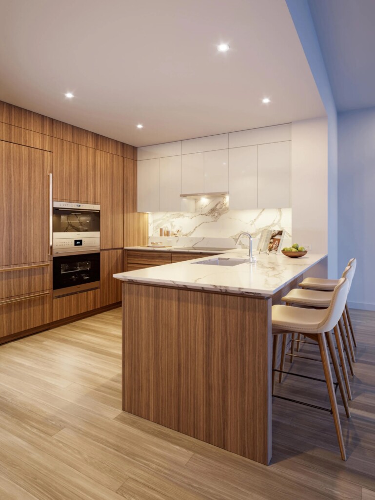 Boston South Station Tower interior home kitchen