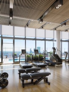 Boston South Station Tower interior gym