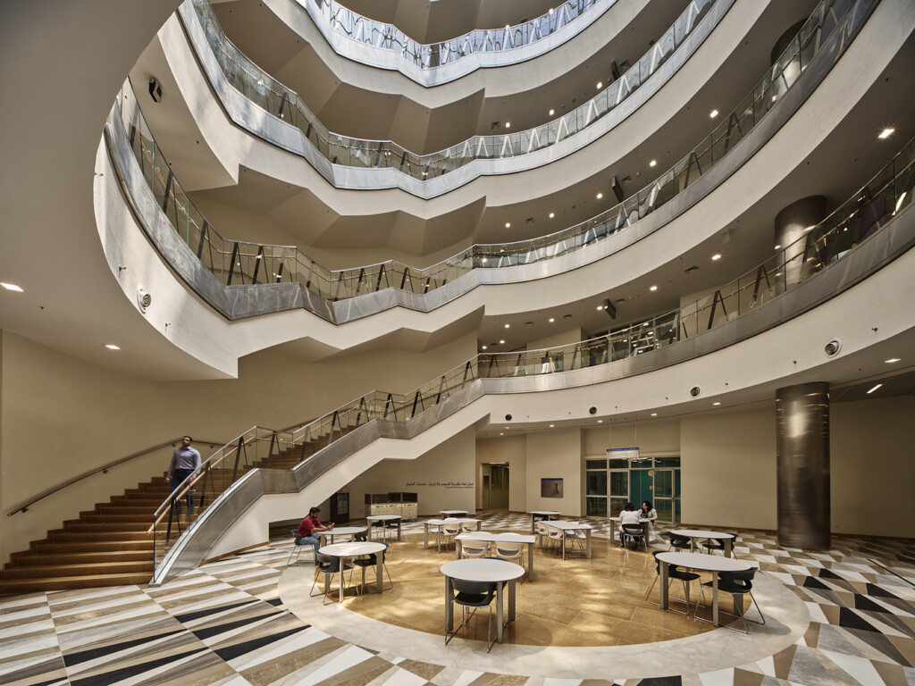 Kuwait College of Life Sciences interior atrium