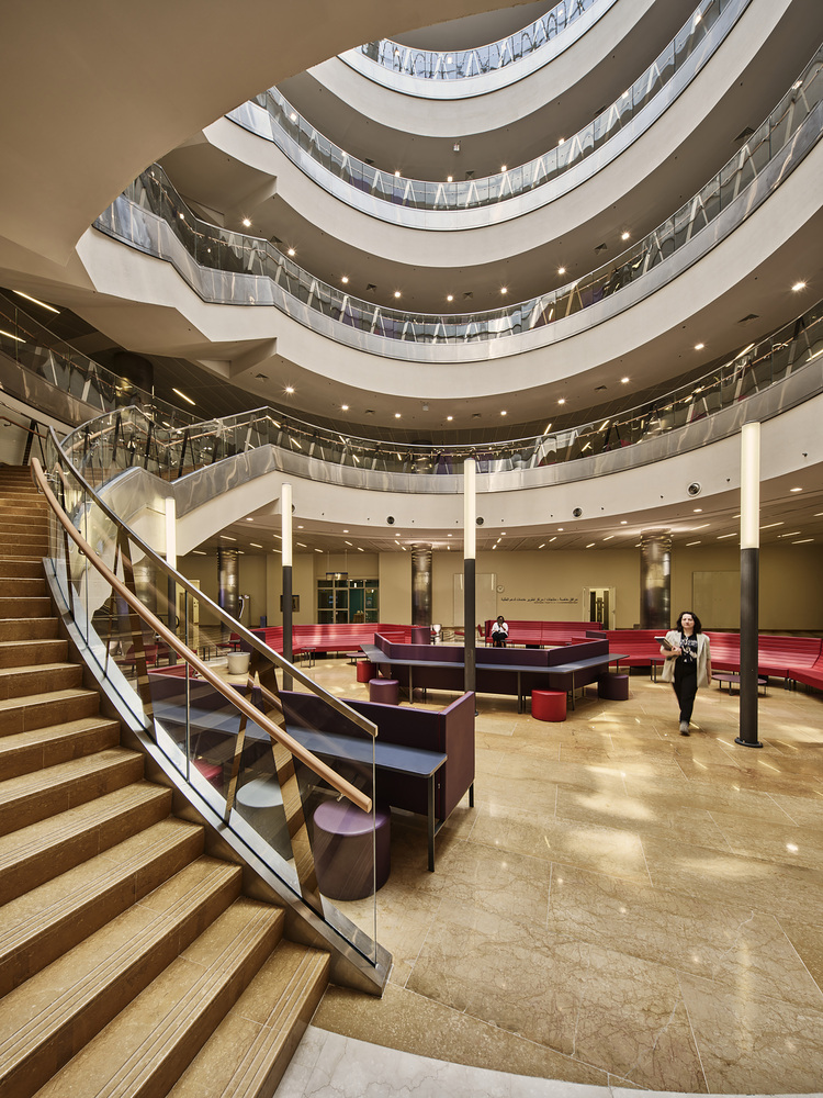 Kuwait College of Life Sciences atrium stairway