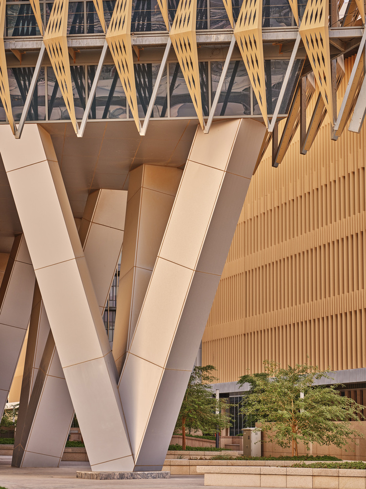 Kuwait College of Life Sciences exterior facade support detail