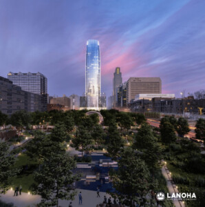 Mutual of Omaha exterior at dusk