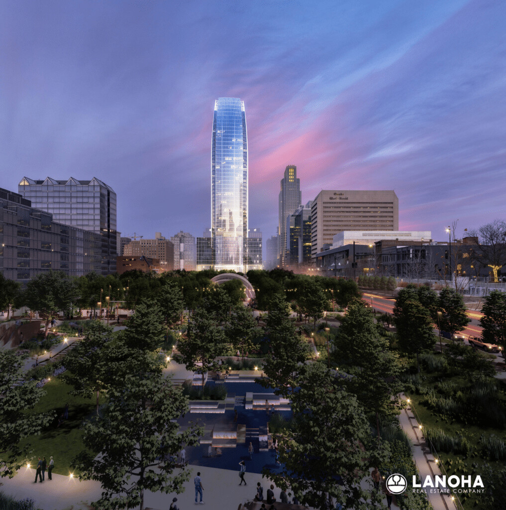 Mutual of Omaha exterior at dusk