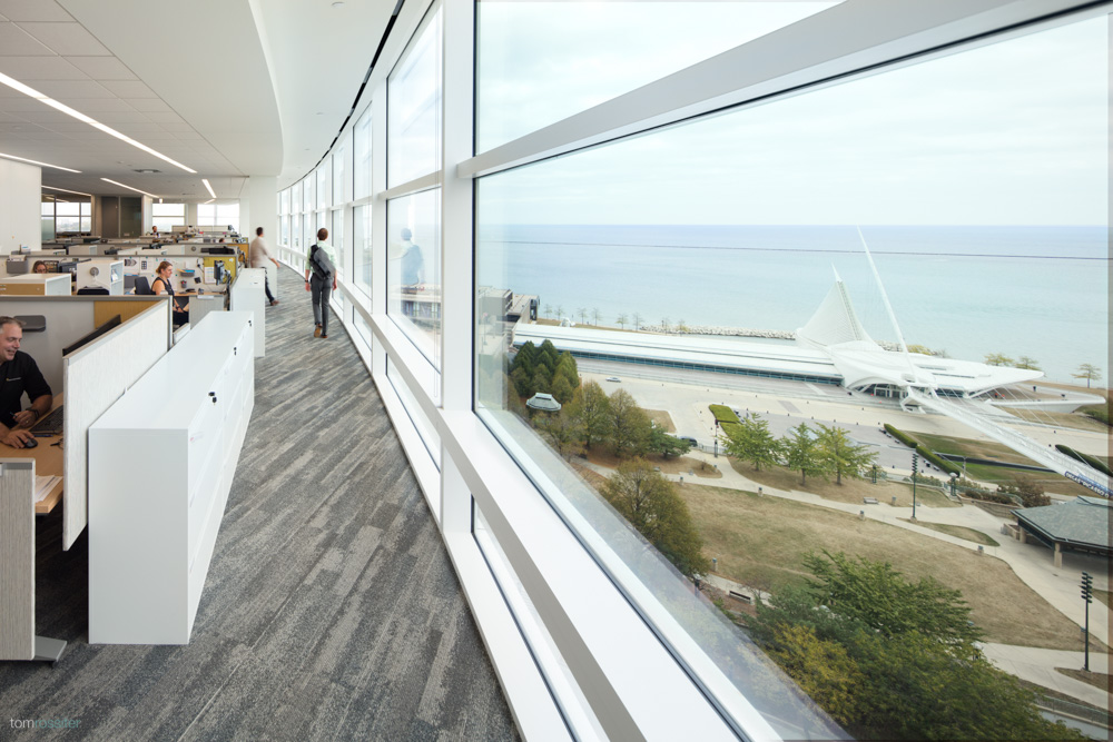 Northwestern Mutual office with view to the outside